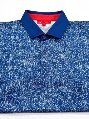 Redvanly Polo Shirt Men Medium Blue Golf Performance Short Sleeve